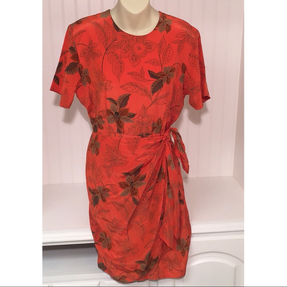 COPY - Vintage Barrie Pace Ltd. Silk Floral Print Dress